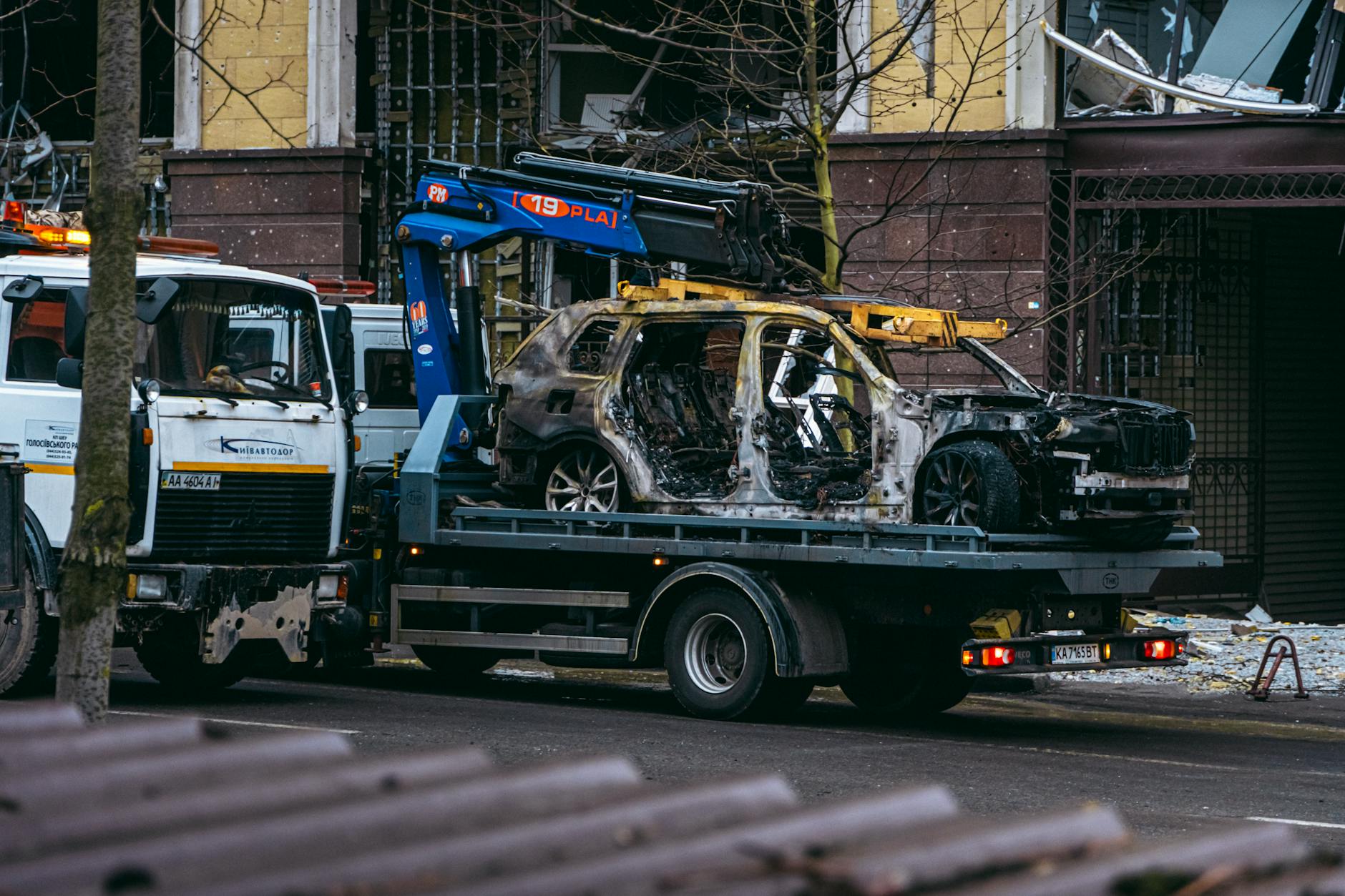 Kiev destroyed buildings