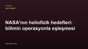NASA'nın heliofizik hedefleri: bilimin operasyonla eşleşmesi